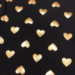 DYI  Black with Gold Metallic Hearts Leggings Photo 1
