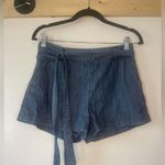 Draper James  Chambray Shorts 6 Blue  Medium Wash Belted Pockets Casual Photo 0