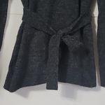 EXPRESS Cozy Soft Belted Wrap Sweater Dark Grey Size XS Photo 9