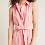 Anthropologie  Coral Collared Romper Size 0 Photo 0