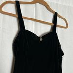 Vintage 90’s Onyx Nite Black Velvet Slit Leg Sleeveless Maxi Dress Size 8 Photo 2