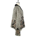 ANAGE Vintage Blazer Small Art To Wear‎ Animal Print Beaded Embroidered Size XL Black Photo 3