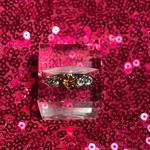 Boutique Topaz Birthstone Womens Ring Size 5 Super Sparkle Orange Bling Rhinestone gift Photo 2
