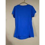 Boutique  Blue Faux Wrap Short Sleeve Top Size XL Photo 4