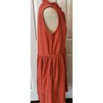 Sundance Adley Dress Sz MED Sea Coral Boho Resort Cotton Gauze Flowy Tiered EUC Orange Photo 6