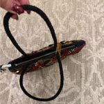 NWT Made in India Beaded Floral Flower Shoulder Bag Maroon Brown Fall Winter New Black Photo 1