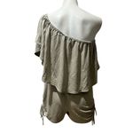 Iconic Luxe Women's off the Shoulder Gray Romper Size L Casual Summer Size L Photo 10