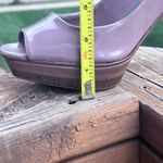 ZARA Basic Collection Lilac Patent Leather Peep Toe Platform Heels Photo 3