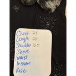 Vtg CJ Banks Womens 2X Sweater Vest Faux Fur Collar Sleeveless Snowflake Beads Black Photo 9