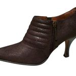 Donald Pliner Metallic Expresso Suede Leather Shoe Pump Bootie Elastic $295 NWT Brown Size 5.5 Photo 0