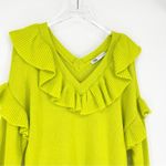 ZARA Ruffle Tunic Sweater M/L Green Photo 2