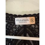 Etam 3/4 Sleeve Sheer Floral Tie Front Kimono Cover Up Black Women's Size XL Photo 5