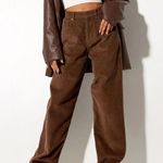 NWT  motelrocks parallel trouser Jean in cord dark chocolate xxs 33l Photo 1
