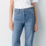 Aritzia  Denim Forum jeans Arlo High Rise Straight Classic Fit Size 26 Minimalist Photo 0