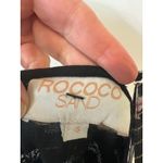 Rococo Sand Metallic Moonlight Print Ruffle Mini Dress Black Multicolor Sz Small Photo 2