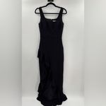 Dress the Population  Charlene Square-Neck Ruffle Side-Slit Gown Photo 6