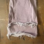 ZARA  Womens Y2K Wide Leg Jeans Pastel Pink High rise Flare Boho Raw Hem Photo 7