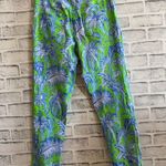 Gretchen Scott blue and green floral cotton/spandex ankle pants XS Photo 1