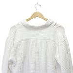 Free People  Cozy Dreams Top Textured Cotton Loose Pullover in Soft White Size XS Photo 5