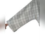 Chelsea28  Women's Light Gray Ruffle Plaid A Line Wrap Short Sleeved Dress Sz XS Photo 3