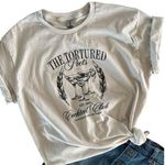 Gildan Cocktail Club Tortured Poets Department TTPD Gray Women's Large T-Shirt Photo 0