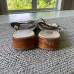 Vintage Faded Glory White Leather Huarache Wood Wedge Sandals Size 8 Photo 7