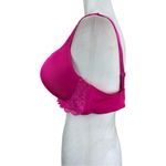 VADALALA Elegant Barbie Pink Lace Bra Lace Detail Underwire Padded Bra Size 42 D Photo 1