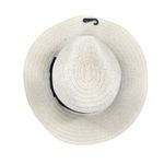 White Paper Straw Panama Fedora Sun Hat White Photo 1