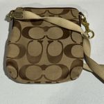 Coach Signature C Crossbody Bag Khaki Brown W/Gold Metallic Accent Y2K Photo 1