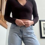 Topshop Long Sleeve Collared Crop Top Photo 0