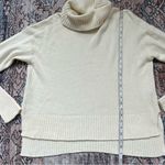 Anthropologie  Blair Slouchy Turtle Neck Sweater in Cream Off White Size Medium Photo 8