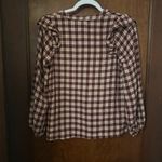 Marine layer  Jamie Gingham Ruffle Top Size S Photo 2