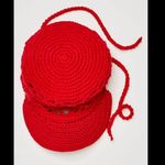 Free People NWT  Silvia Crochet Baseball Cap in Red Photo 1