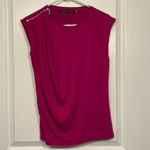 Ivanka Trump  Fuchsia Hot Pink Sleeveless Blouse Zipper Shoulder Medium EUC #7689 Photo 1