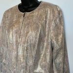 kim rogers  Metallic Animal Print Full Zipper Blazer Photo 3