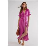 Free People  Vintage Summer Midi Dress in Dusty Violet Photo 8