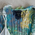 Bay Studio Retro Print Ruffle Tie Cardigan Blue Photo 4