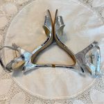 a.n.a . Silver High Heels Shoes Women’s Size 7.5 Strappy Prom Wedding HoCo Photo 10