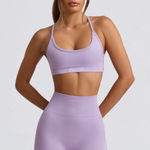 BOOTY LIFT Stretch Lavender Workout Shorts Purple Size L Photo 0
