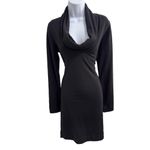 Go Couture Go‎ Couture Black Long Sleeve Cowl Neck Cozy Soft Sweater Dress XL black tie Photo 1