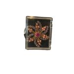 Vintage Star Burst Flower Pin Brooch Jewelry Floral Pink Purple Tone Photo 3