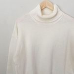 Nordstrom STITCHDROP | Ivory Cream Turtleneck Mini Dress Oversized Long Sleeve | Large Photo 2