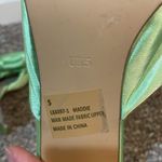 EGO Womens  Adorable Satiny Green High Heel Mules With Bow Photo 6