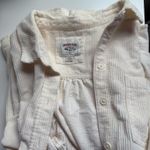 American Eagle Crème  Corduroy Button Up Photo 2