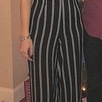 Crystal Doll Black And White Stripped Jumpsuit Photo 0