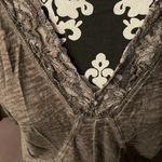 DKNY JEANS Gray/Green 3/4 Sleeve V-Neck Top Size Medium Photo 1