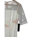 JAX BLACK LABEL Dress White Blush Mesh Illusion Sheath Midi Cocktail Size 6 NWT Photo 3