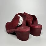 Antelope Astrid Razor Leather Wedge Mules in Bordeaux Photo 2
