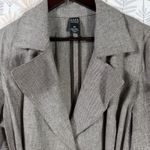 Saks 5th Avenue Saks Fifth Avenue Linen Blend Belted Jacket Size 14 Tailored Neutral Blazer Photo 3