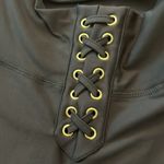 We Wore What  chocolate brown lace up leggings Photo 3